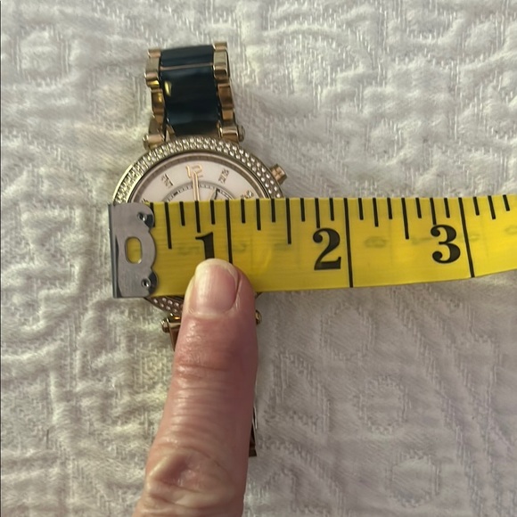 Women’s Michael Kors Gold and Blue Chronograph Watch - Picture 2 of 10